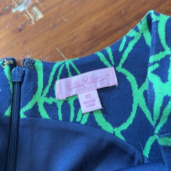 Lilly Pulitzer Evie dress in Ring Pop green navy blue size XS Stretchy - Picture 6 of 7